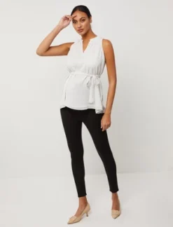 Pleated Sleeveless Maternity Blouse | A Pea In The Pod -Best Clothing Store GUEST a3b48b78 c6a1 4792 b555 02cb783e57a1