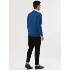 Lars Amadeus Men's Casual Round Neck Long Sleeves Solid Color Knitted Pullover Sweater -Best Clothing Store GUEST a471c89a ac6a 40ba aaa5 4075321d5425