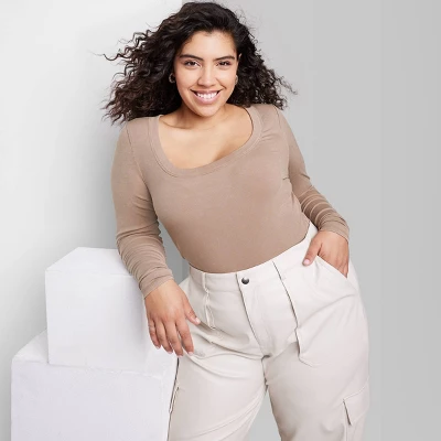 Women's Long Sleeve Scoop Neck T-Shirt - Wild Fable™ 6 Women's Long Sleeve Scoop Neck T-Shirt - Wild Fable™ - Image 4