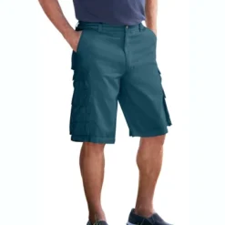 Boulder Creek By KingSize Men's Big & Tall 12" Side-Elastic Stacked Cargo Pocket Shorts -Best Clothing Store GUEST a64f86f3 dcb3 4589 9887 7c83722a7207