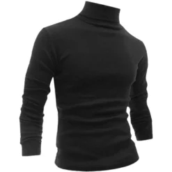 Lars Amadeus Men's Pullover Turtle Neck Long Sleeves Stretchy Slim Fit Tops -Best Clothing Store GUEST a6e642a7 e05c 452f 91c1 2d1a2ba80dc4