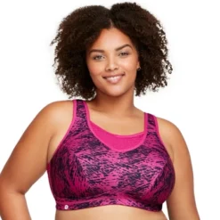 Glamorise Womens No-Bounce Camisole Elite Sports Wirefree Bra 1067 Fuchsia Print 11 Glamorise Womens No-Bounce Camisole Elite Sports Wirefree Bra 1067 Fuchsia Print -Best Clothing Store GUEST a70c3a71 3752 401f ae85 fbdbe8c00ced