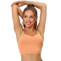 Allegra K Women's Wireless Padded Medium Support Workout Yoga Tank Sports Bra -Best Clothing Store GUEST a717085e 3692 4c72 88fc 16191cc4e6b9