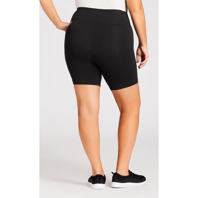 Women's Plus Size Supima® Bike Short - Black | AVENUE 3 Women's Plus Size Supima® Bike Short - Black | AVENUE