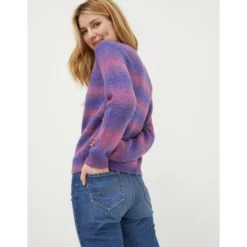 FatFace Womens Ombre Stripe Crew Sweater