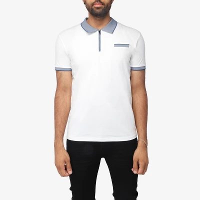 X RAY Men's Short Sleeve Zip-Neck Polo 9 X RAY Men's Short Sleeve Zip-Neck Polo - Image 7