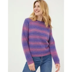 FatFace Womens Ombre Stripe Crew Sweater -Best Clothing Store GUEST a8a266d1 03b0 49f7 bfe1 b6444061552f