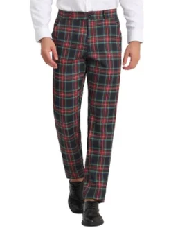 Lars Amadeus Men's Plaid Regular Fit Formal Business Dress Pants 21 Lars Amadeus Men's Plaid Regular Fit Formal Business Dress Pants -Best Clothing Store GUEST a9005f5f 8523 4682 923d c0f1844e653d