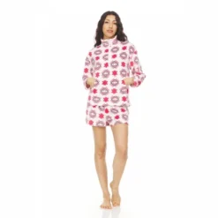 Bearpaw Women's Long Sleeve Pullover Zip Top And Shorts, 2-Piece Pajama Set For Women -Best Clothing Store GUEST aa1039e2 c8e9 480b ab49 a3d78d85e88b