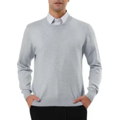 Lars Amadeus Men's Casual Round Neck Long Sleeves Solid Color Knitted Pullover Sweater -Best Clothing Store GUEST aa8c7f73 c3fc 4e1a 8c9e c6bbf601718b
