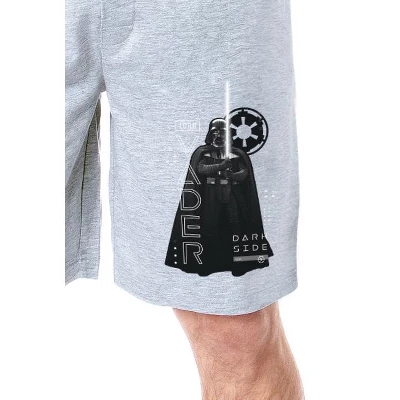 Star Wars Men's Darth Vader Movie Film Character Sleep Pajama Shorts Grey 3 Star Wars Men's Darth Vader Movie Film Character Sleep Pajama Shorts Grey
