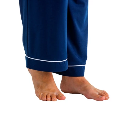 Softies Women's Ankle PJ Set With Contrast Piping 5 Softies Women's Ankle PJ Set With Contrast Piping - Image 3