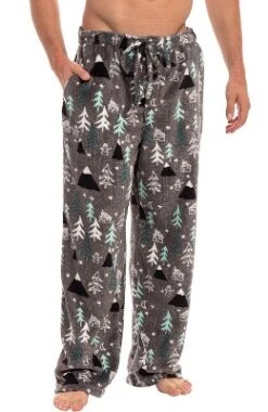 Men's Soft Plush Fleece Pajama Pants, Warm Long Lounge Bottoms -Best Clothing Store GUEST abce789b 6aa6 454a 88cc e40985921ab3