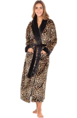 Women's Warm Fleece Winter Robe, Long Soft Plush Bathrobe -Best Clothing Store GUEST acd4b125 32ef 46bb b818 95148d6a4fc6