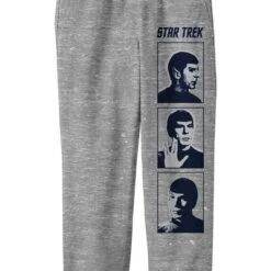 Star Trek Spock Images With Frames And Logo Boy's Athletic Heather Jogger Pants