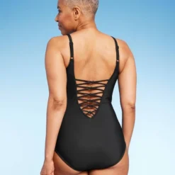 Women's UPF 50 Lace-Up One Piece Swimsuit - Aqua Green® -Best Clothing Store GUEST ad6636f8 9b08 4845 bc89 1da68a2e980e