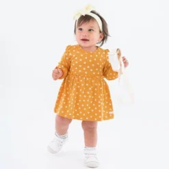 RuffleButts Infant Girls Long Sleeve Skirted Romper -Best Clothing Store GUEST ad6a125a d70b 4b8c 93b8 142b2711c8b1