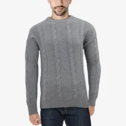 X RAY Men's Cable Knit Crewneck Pullover Sweater -Best Clothing Store GUEST ad7ec4b3 2d8d 4ad4 bf5b 9f91e0a24702