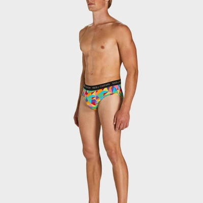 Pair Of Thieves Men's Rainbow Abstract Print Super Fit Briefs - Red/Blue/Green 7 Pair Of Thieves Men's Rainbow Abstract Print Super Fit Briefs - Red/Blue/Green - Image 6