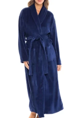 Women's Warm Fleece Winter Robe, Long Soft Plush Bathrobe -Best Clothing Store GUEST af4e5e34 5ba3 423d af1a 7407b374b567