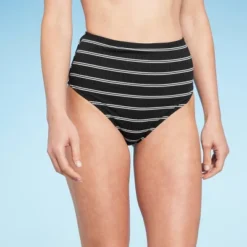 Women's Ribbed High Waist Bikini Bottom - Shade & Shore™ Black Striped 11 Women's Ribbed High Waist Bikini Bottom - Shade & Shore™ Black Striped -Best Clothing Store GUEST af8fd0ea 19ba 4b18 aa9b f9b5f9ba0182