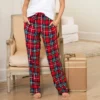 Women's Soft Warm Fleece Pajama Pants, Long Lounge Bottoms