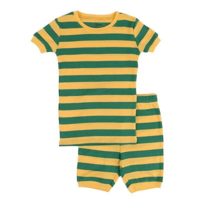 Kids Short Sleeve Striped Cotton Pajamas 12 Kids Short Sleeve Striped Cotton Pajamas - Image 10