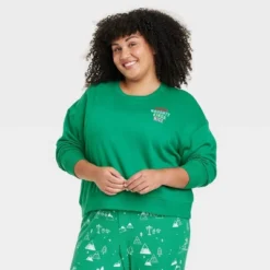 Women's Kinda Naughty Kinda Nice Matching Family Sweatshirt - Wondershop™ Green -Best Clothing Store GUEST b07cb30f 57ca 4354 accb 76d177079d67