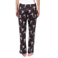 Disney Womens' Tinker Bell Sleep Never Land Map Symbols Pajama Pants Black -Best Clothing Store GUEST b0de24b6 0e9e 4e24 895f e9f10627d97c
