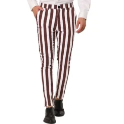 Lars Amadeus Men's Striped Casual Color Block Pants -Best Clothing Store GUEST b10440d1 2283 44f7 9a55 06a210724ed0