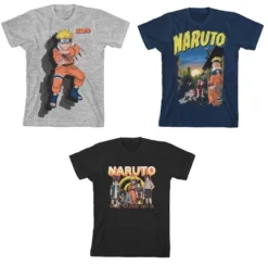 Naruto Multi-Character Youth 3-Pack Crew Neck Short Sleeve T-shirts -Best Clothing Store GUEST b1770ead 4067 4378 94a2 c7d84de8cd60