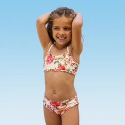 Girl's Ruffled Mid Rise Bikini Set - Cupshe -Best Clothing Store GUEST b17c9a9b 50a4 4997 b58e b372316b5c5a