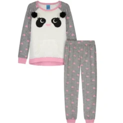 Sleep On It Girls Fuzzy Panda Soft Novelty Fleece 2-Piece Pajama Sleep Pant Set -Best Clothing Store GUEST b2369973 0286 4fda b1c9 ef2d1a20d6ae