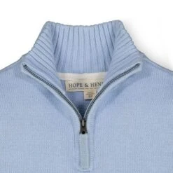 Hope & Henry Baby Boy's Half Zip Pullover Sweater, Infant