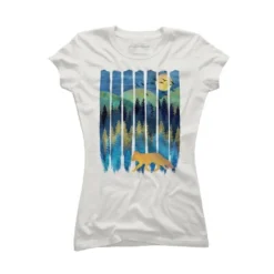 Junior's Design By Humans Fox Forest Night By Maryedenoa T-Shirt -Best Clothing Store GUEST b26b4a84 67af 490b a267 1b7d98ac52cc