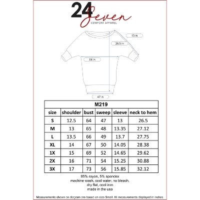 24seven Comfort Apparel Oversized Long Sleeve Maternity Dolman Top 5 24seven Comfort Apparel Oversized Long Sleeve Maternity Dolman Top - Image 3