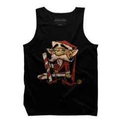Men's Design By Humans The Candy Cane Elf By HawksAerie Tank Top -Best Clothing Store GUEST b32f01aa d19a 476c 882e ab82841bcf83