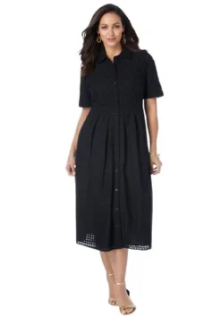 Jessica London Women’s Plus Size Eyelet Shirt Dress 8 Jessica London Women’s Plus Size Eyelet Shirt Dress -Best Clothing Store GUEST b3344553 906b 4205 8f19 9d8a5193e3df