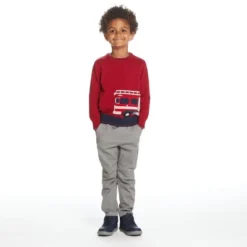 Andy & Evan Kids Graphic Sweaters In Red, Size 7