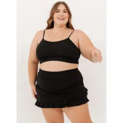 Lime Ricki Women's Black Ultra High-Waist Skirt W/ Bottoms -Best Clothing Store GUEST b4a11be5 0b5c 4b53 aa03 f1834b7b1224