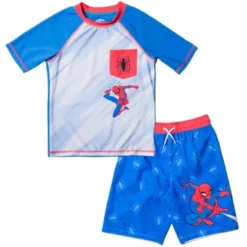 Marvel Avengers Hulk Spider-Man Boys Rash Guard And Swim Trunks Outfit Set Little Kid To Big Kid -Best Clothing Store GUEST b4e254c5 0149 4e1b a28e c51772934855