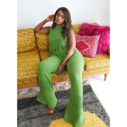 Rebdolls Women's Shanti Crochet Bell Bottom Pants W. Pockets -Best Clothing Store GUEST b545709d cbba 4623 9f19 178bdb327ec7