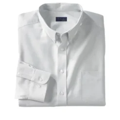 KS Signature By KingSize Men's Big & Tall Wrinkle-Free Oxford Dress Shirt