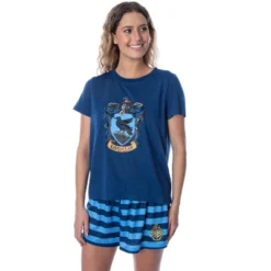 Harry Potter Women's Hogwarts Castle Shirt And Shorts Pajama Set - All 4 Houses -Best Clothing Store GUEST b68a4297 202f 40f1 a74d bdc5403c5ab1