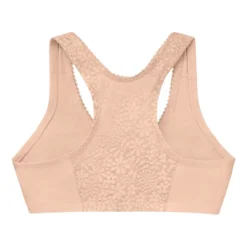 Glamorise Womens Front-Closure Cotton T-Back Comfort Wirefree Bra 1908 Café -Best Clothing Store GUEST b6cbd2d1 0fb1 4a73 9323 7f51d5c634d2