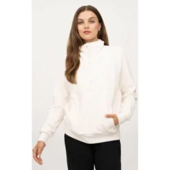 Yogalicious Womens Double Butter Santa Monica Snap Henley Pullover Sweatshirt -Best Clothing Store GUEST b73b39b1 94cd 4659 9792 ca16613772c6