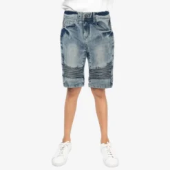 X RAY Boys Moto Biker Jean Shorts Slim Fit Boys Denim Shorts Stretch Washed Distressed -Best Clothing Store GUEST b8aa884e a786 47e0 a516 46587fc1c65f
