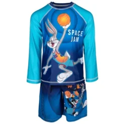 SPACE JAM Looney Tunes Buggs Bunny Daffy Duck Sylvester Rash Guard And Swim Trunks Little Kid To Big Kid -Best Clothing Store GUEST b8e93c78 b7b6 4c37 803b a7e94888165f