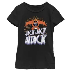 Girl's The Incredibles Jack-Jack Attack Distressed T-Shirt -Best Clothing Store GUEST b95cbd07 03e3 46d7 9499 1f56e343b9b4