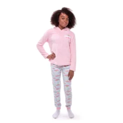 Sleep On It Girls Over The Rainbow Soft Novelty Fleece 2-Piece Pajama Sleep Pant Set